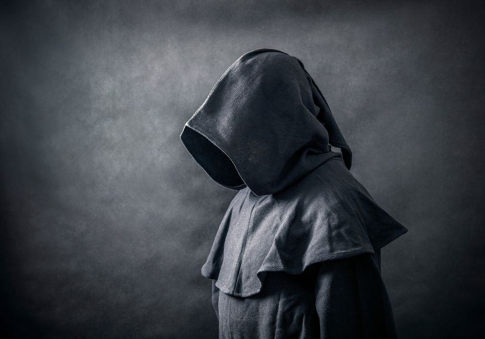 Black Hooded Figure With no Face