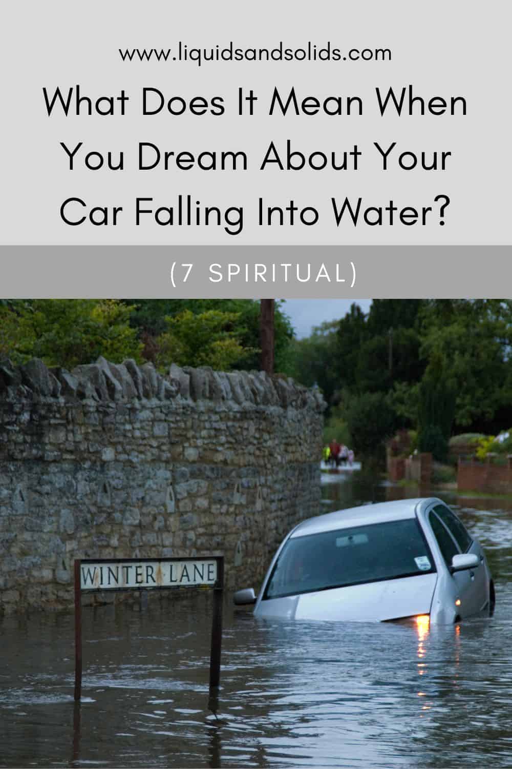 car falling into water dream meaning