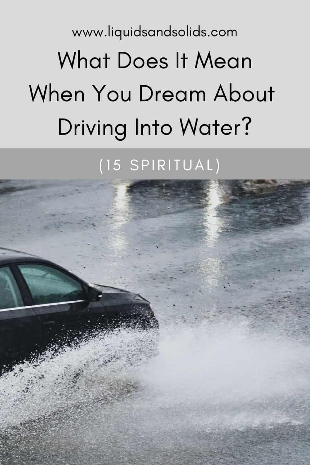 dream about driving into water meanings