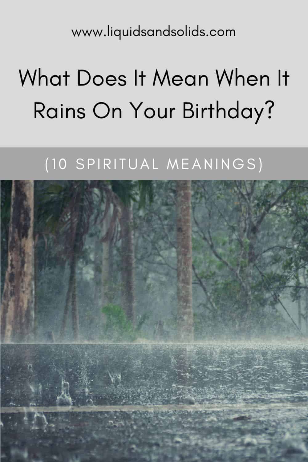 What Does Rain Symbolize?